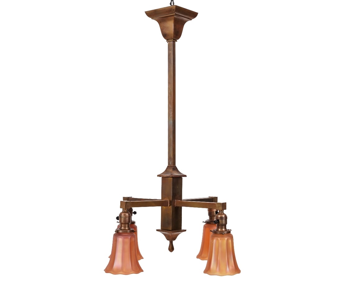 MILLER COMPANY BRASS CHANDELIER (1 of 5)