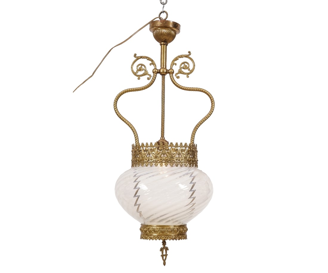 POLISHED BRASS CHANDELIER (1 of 4)