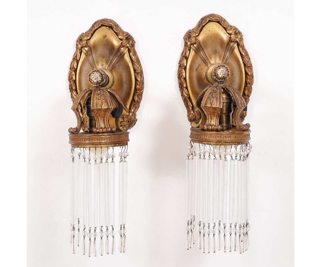 PAIR FRENCH STYLE WALL LAMPS (1 of 4)