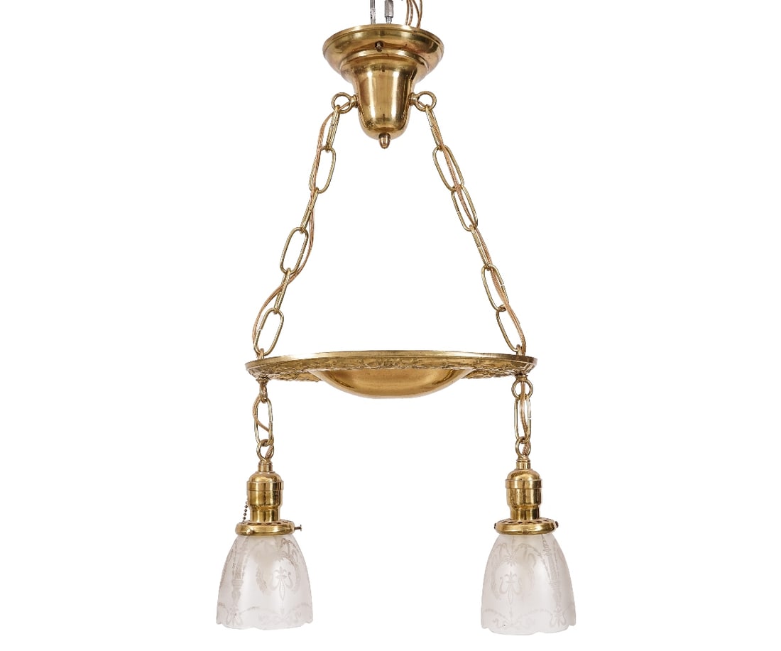 FRENCH STYLE BRASS CHANDELIER (1 of 5)