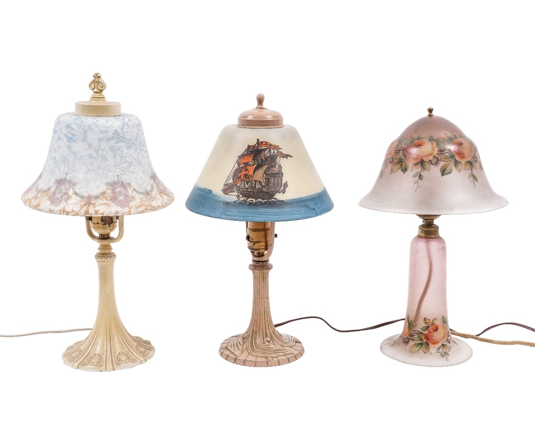 THREE BOUDOIR LAMPS (1 of 4)