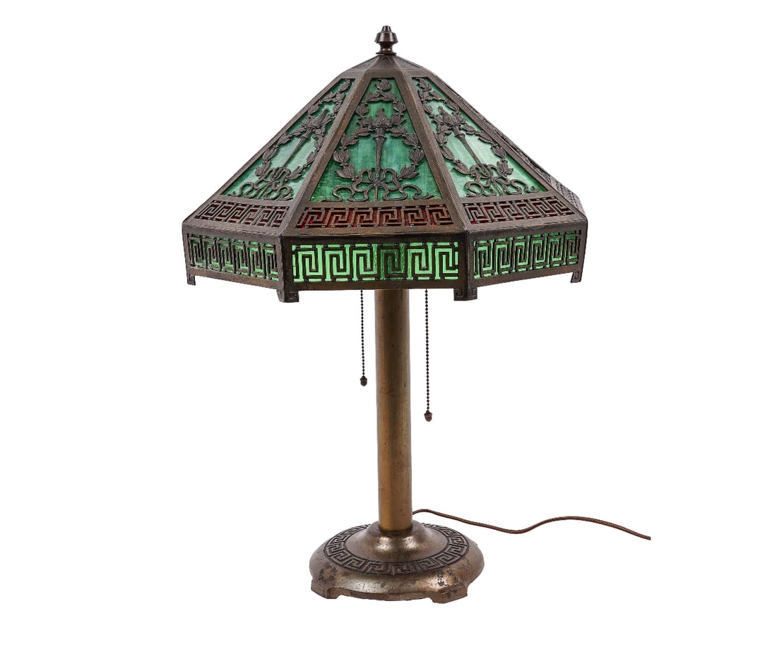 ART NOUVEAU BRONZE TABLE LAMP (1 of 9)