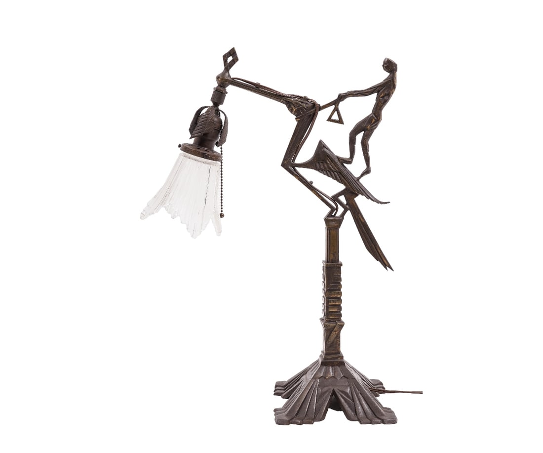CAST IRON HERON DESK LAMP (1 of 7)