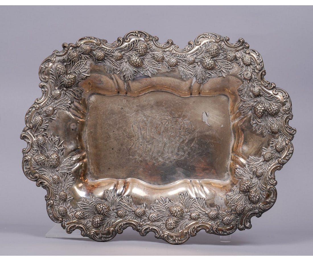 ART NOUVEAU STERLING SILVER TRAY (1 of 8)
