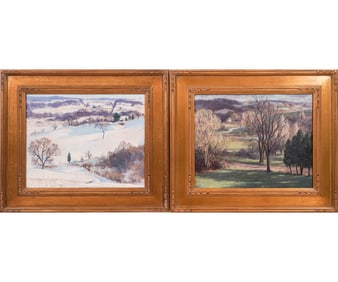 TWO THEODORE HUSSA PAINTINGS
