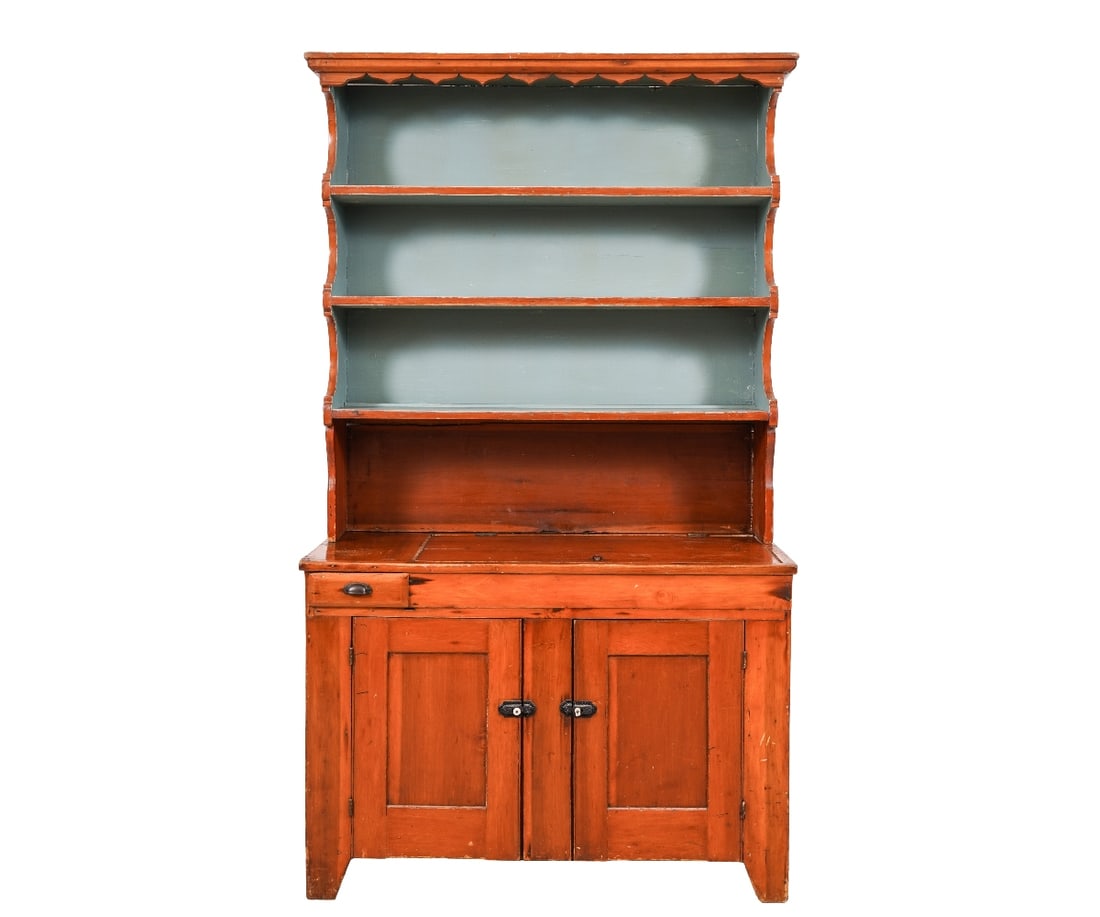 PINE PRIMITIVE DRY SINK/HUTCH (1 of 8)