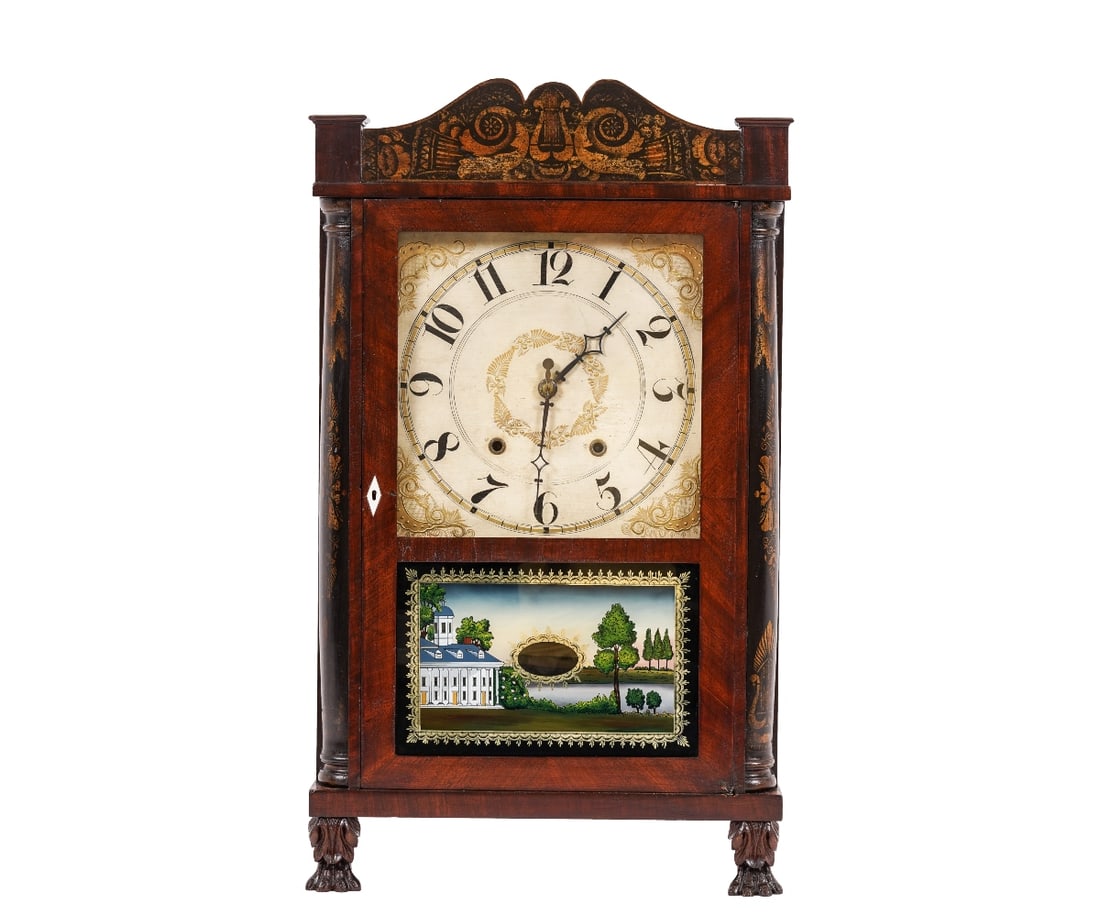 E. TERRY & SONS PILLAR SHELF CLOCK (1 of 7)