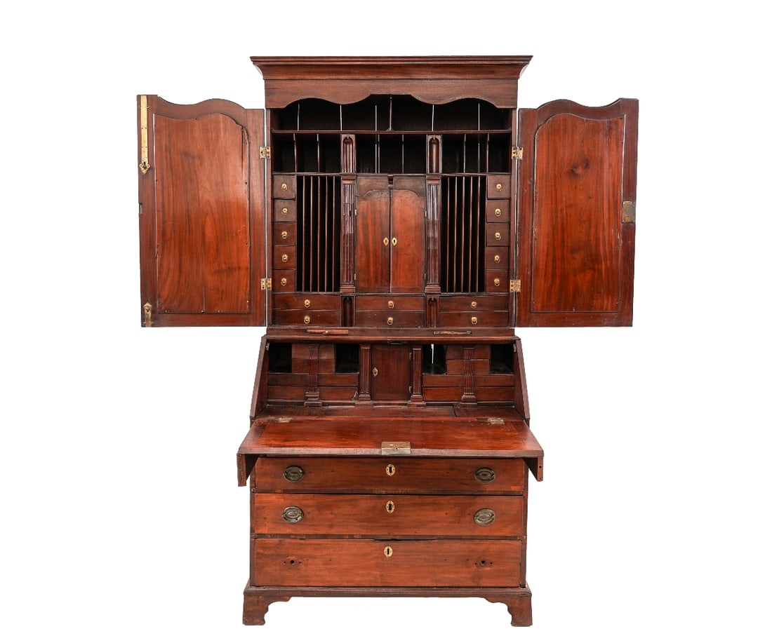 GEORGE II CUBAN MAHOGANY SECRETARY (1 of 20)