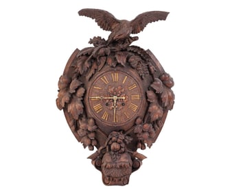 LARGE BLACK FOREST WALL CLOCK