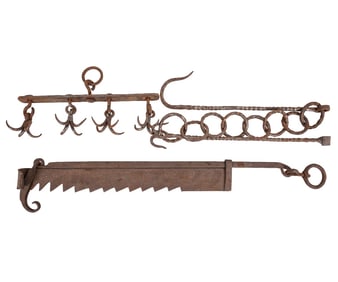 WROUGHT IRON ADJUSTABLE TRAMMEL