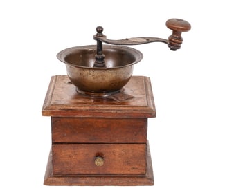 WOOD/BRASS COFFEE GRINDER