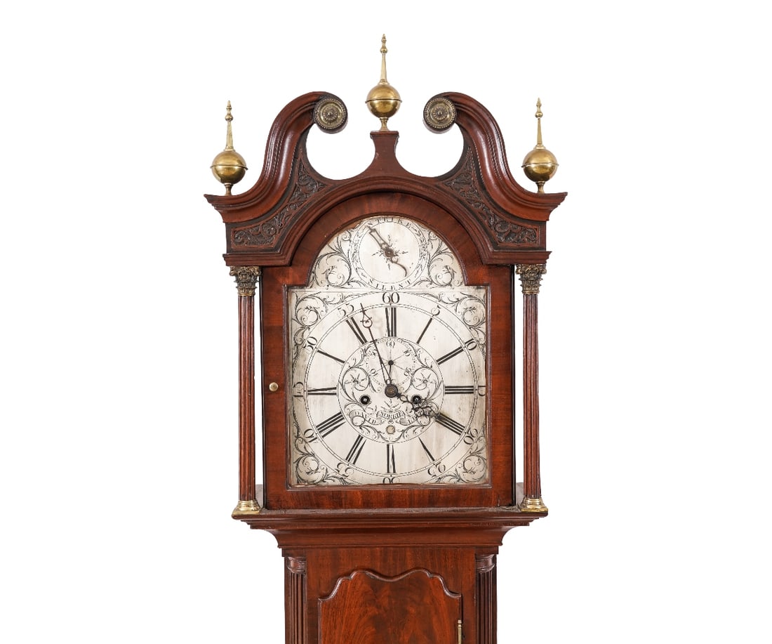 ENGLISH CHIPPENDALE TALL CASE CLOCK (1 of 11)