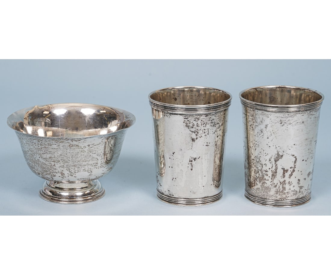 TWO STERLING SILVER JULEP CUPS (1 of 8)
