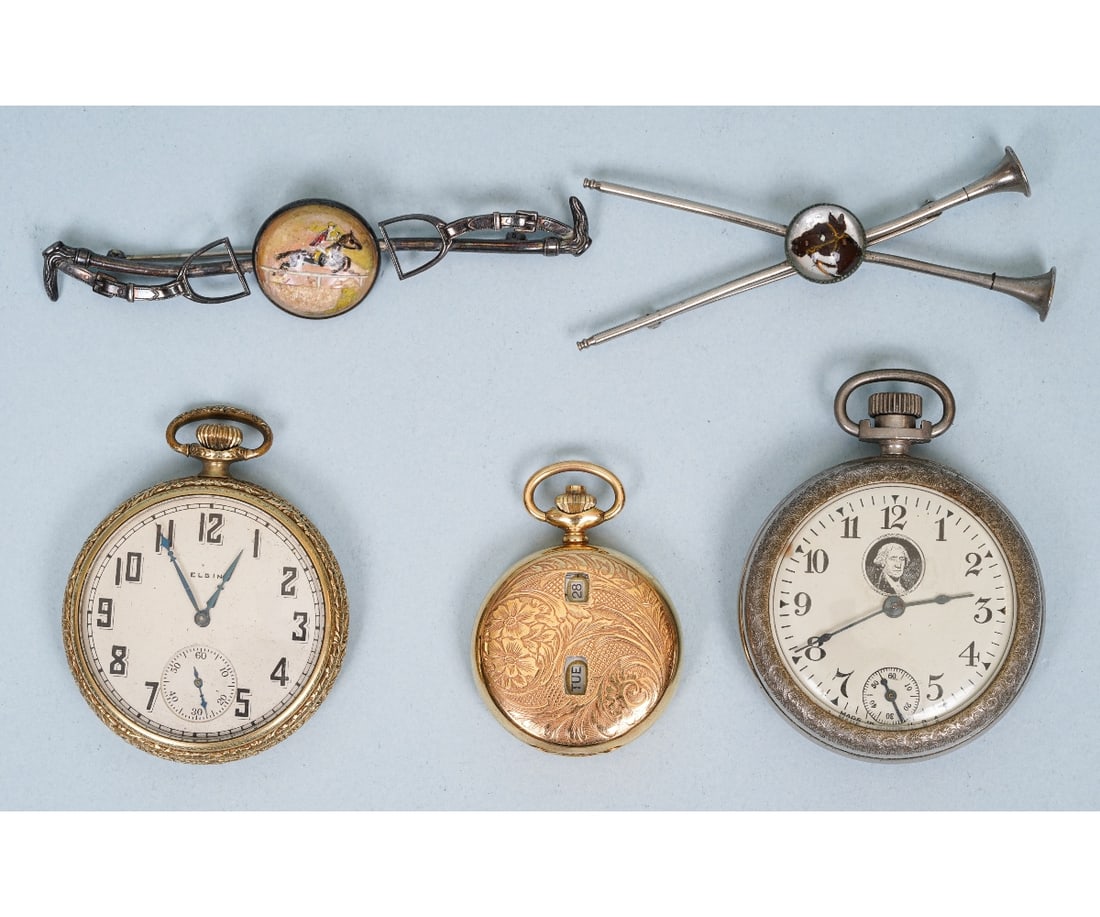 TWO EQUINE HUNTING BROOCHES (1 of 8)