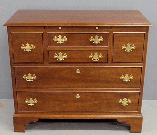 Chippendale style cherry chest of drawers by L.J.G.: Chippendale style cherry chest of drawers by L.J.G. Stickley, Inc. 33”h.x38”w.x18”d.