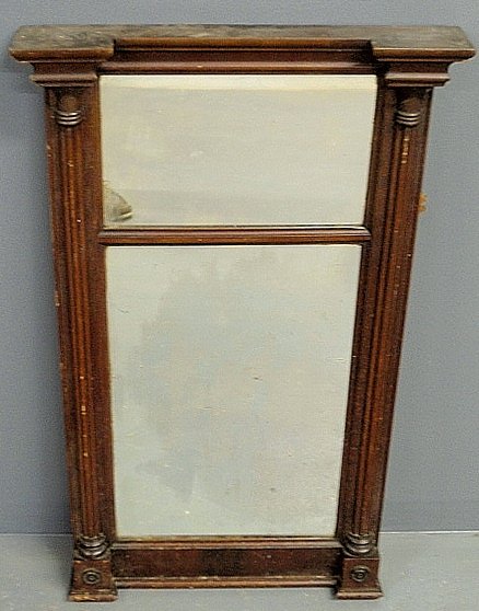 Sheraton mahogany mirror, c.1820. 30.5”h.x16.5”w.: Sheraton mahogany mirror, c.1820. 30.5”h.x16.5”w.