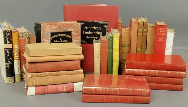 Twenty-four books on fox hunting including- American: Twenty-four books on fox hunting including- American Foxhunting and Time I Was Dead by Cecil Aldin.