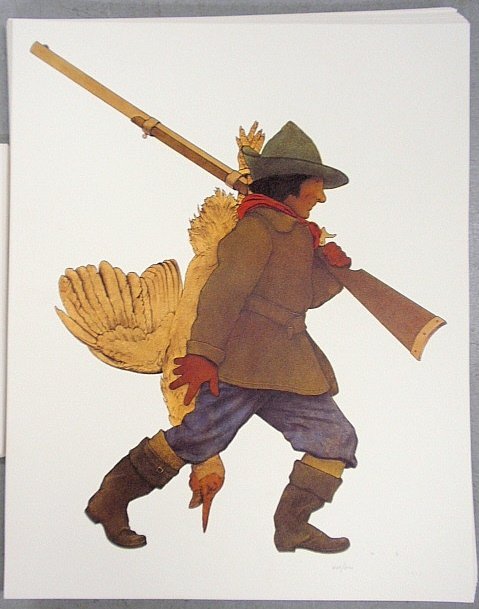 Maxfield Parrish 1976 limited edition series "Thanksgiv: Maxfield Parrish 1976 limited edition series "Thanksgiving" lithographs, #400 through 500 inclusive, Ludwig Catalog 507, 20"x16", and to include their corresponding certificates of authenticity 11"x8.