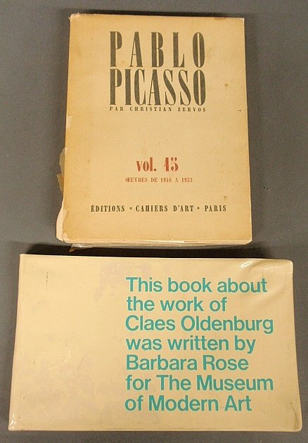 Two art books-Rose on Oldenberg, flexible boards;: Two art books-Rose on Oldenberg, flexible boards; Zervos on Picasso, vol 15.