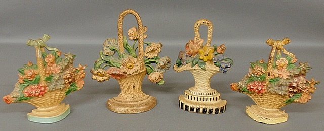 Four Victorian cast iron doorstops, tallest 8.75h": Four Victorian cast iron doorstops, tallest 8.75h"