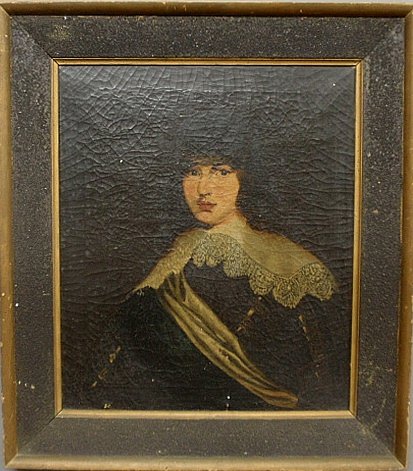 Oil on canvas portrait said to be of Philip II of: Oil on canvas portrait said to be of Philip II of Spain. As found. Site- 27.5"x23.25"