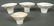 Four Chinese white porcelain rhino libation cups, 18th