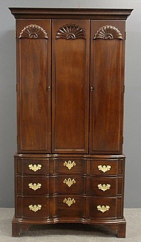 Rhode Island Chippendale style television cabinet by: Rhode Island Chippendale style television cabinet by Hickory, The American Collection. 76"h.x38"w.x23.5"d.