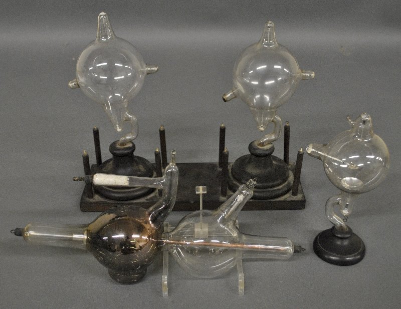 Three pieces of glass scientific devices. Largest (1 of 1)