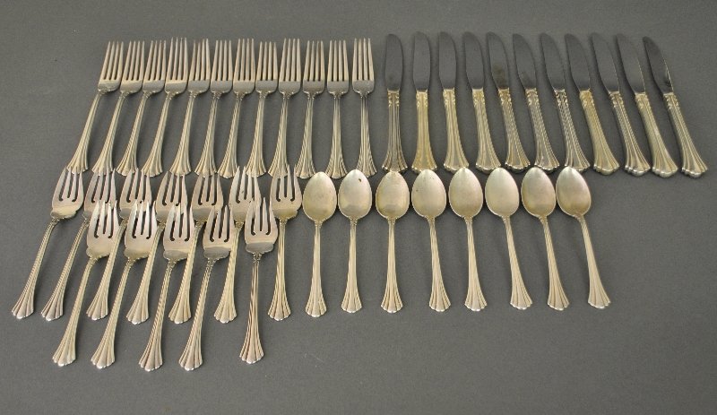 Sterling silver flatware service by Reed & Barton, (1 of 2)