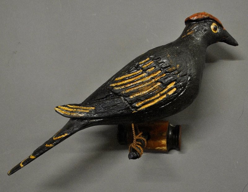 Continental carved black bird. 7"h.x16.5"l.x4"d. (1 of 1)