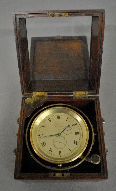 Chronometer signed "Roskells Liverpool 111/26159" in a (1 of 4)