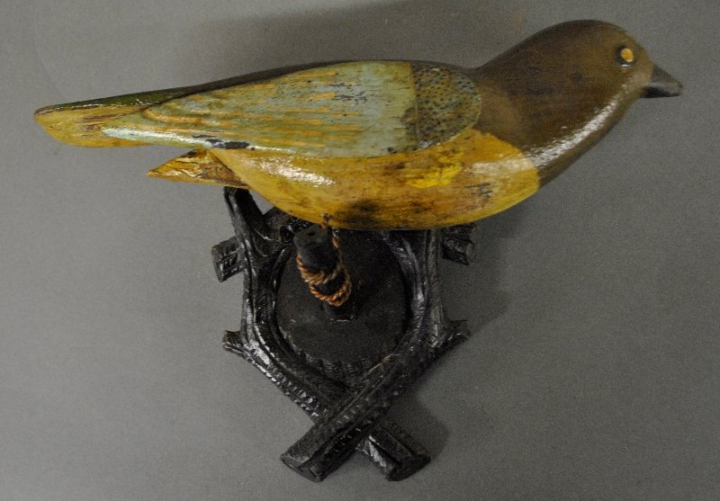 Continental carved painted bird. 11"h.x12"w.x5"d. (1 of 1)