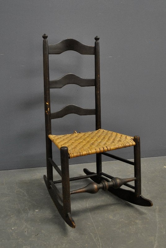 Delaware Valley three-slat maple chair, early 19th c., (1 of 1)
