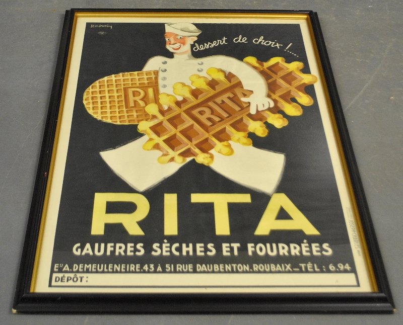 Leon Dupin "Rita" lithograph poster, French, c. 1933. (1 of 1)