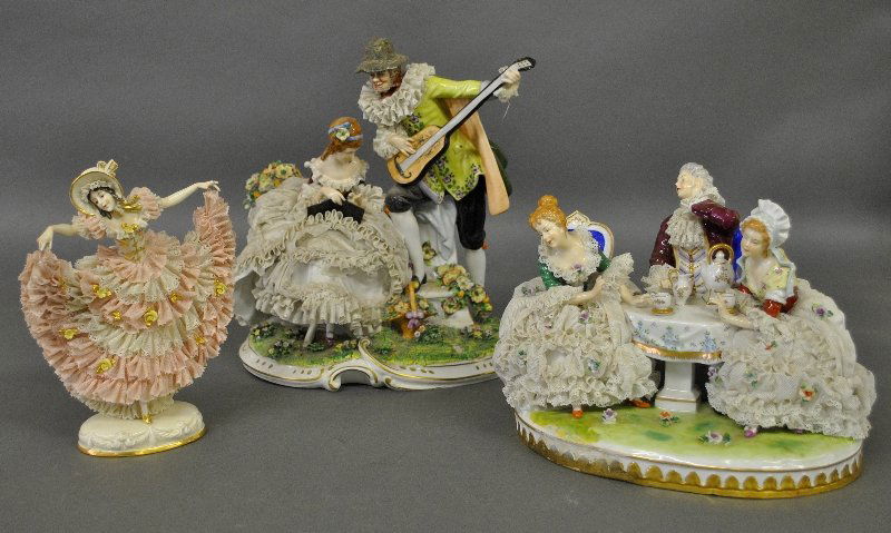 Three German figural groups. As found. Largest (1 of 6)