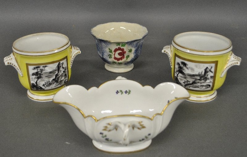 Paris porcelain dish in the "Sprig" pattern, c.1800, (1 of 1)