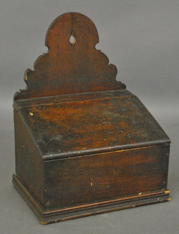 Pennsylvania pine wall box, early 19th c. 16”h.x12”w. (1 of 2)