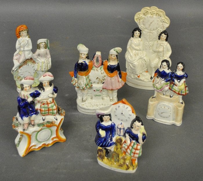 Six English Staffordshire figural groups, c.1870 (1 of 1)