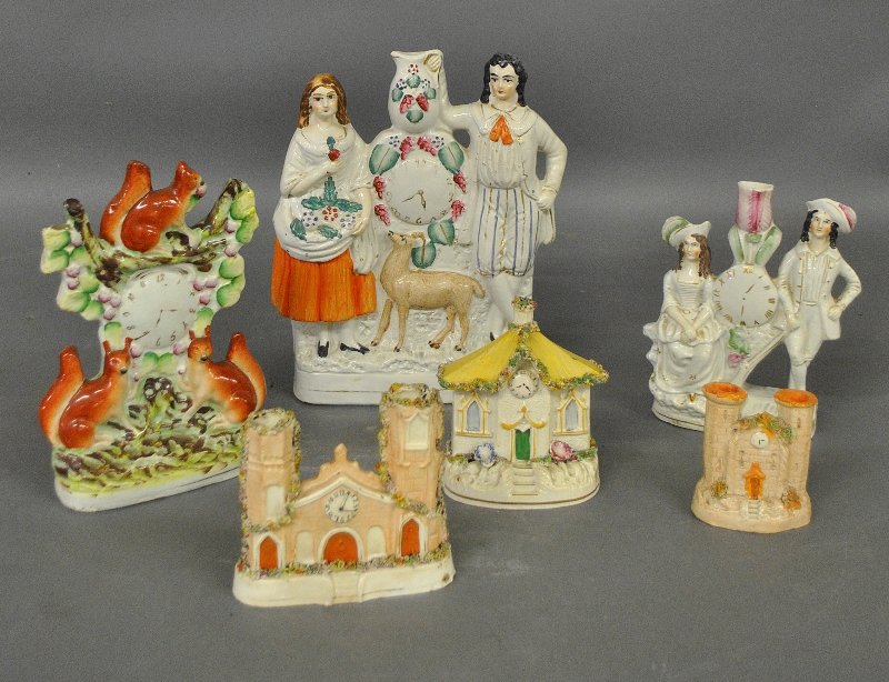 Three Staffordshire figural groups, c.1870, tallest (1 of 4)