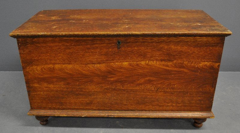 Pennsylvania flame-grain painted blanket chest, c.1830. (1 of 1)