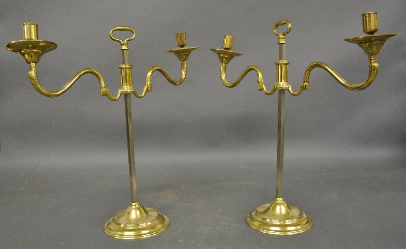 Pair of Williamsburg reproduction brass and iron (1 of 1)
