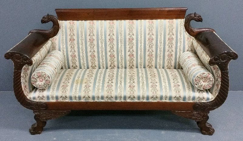 Small Empire mahogany classical form sofa. 36 Â½" h x (1 of 5)
