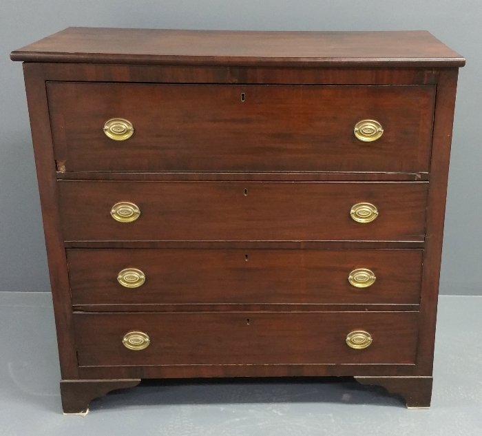 Mahogany Butler's Desk, circa 1820. 45" h x 47 Â½" w x: Mahogany Butler's Desk, circa 1820. 45" h x 47.5" w x 22.5" d