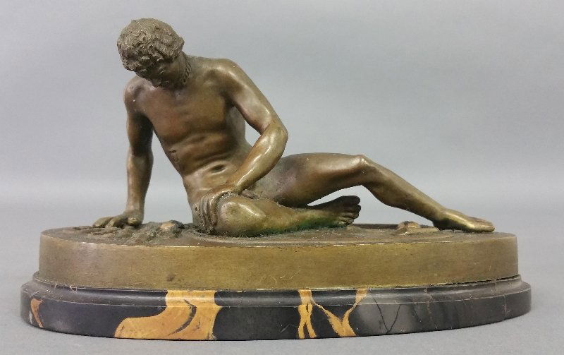 Bronze figure of "The Dying Gaul" after "Attalus." 4" h (1 of 1)