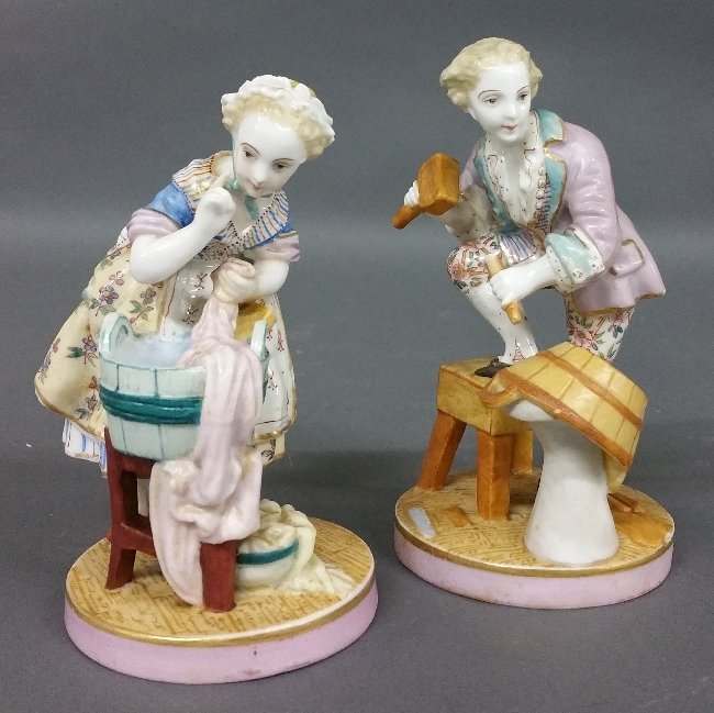Two German porcelain figures, probably Meissen. Tallest (1 of 1)