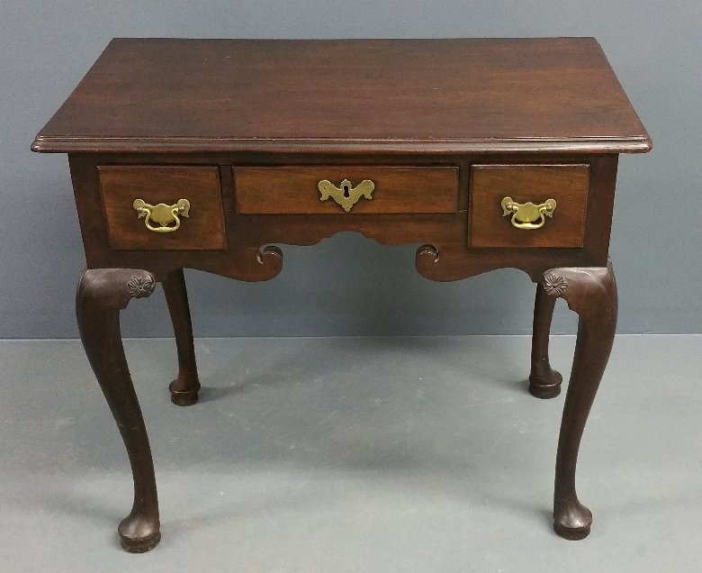 English Queen Anne mahogany lowboy. 27 Â½" h x 32" w (1 of 2)
