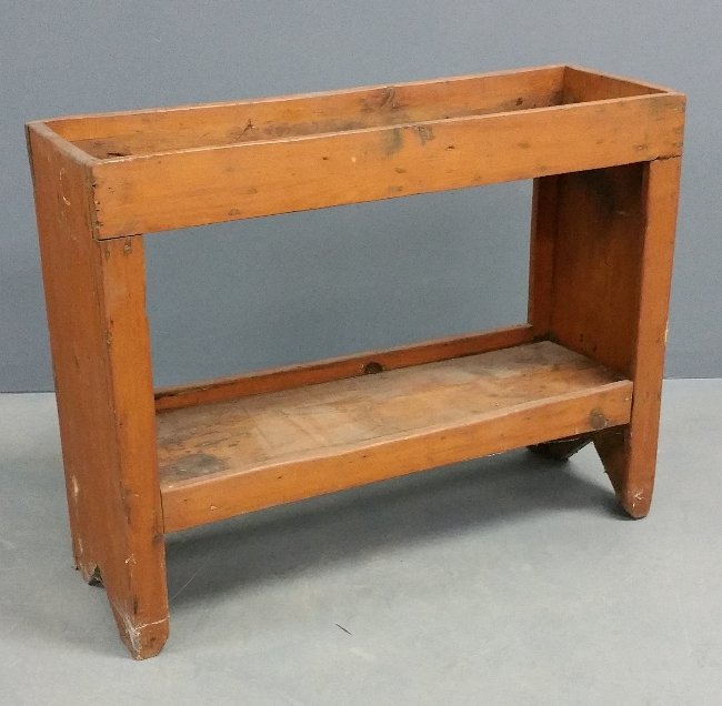 Primitive pine bucket bench. 30" h x 38 Â½" w (1 of 1)