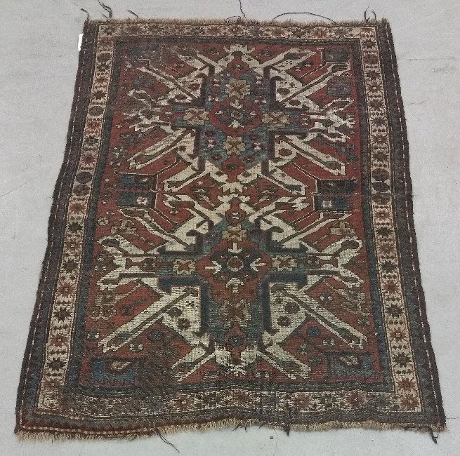 Double eagle Kazak oriental mat.  6 feet 7 inches x 4 (1 of 2)