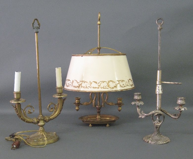 Three metal boulette style lamps, as found.  Tallest (1 of 1)