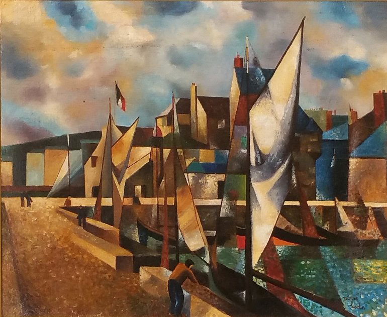 Hode, Pierre [France 1889 - 1942], Cubist oil on (1 of 6)